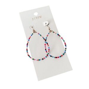 *CLEARANCE* NWT J.Crew Multicolor Beaded Teardrop Statement Earrings
